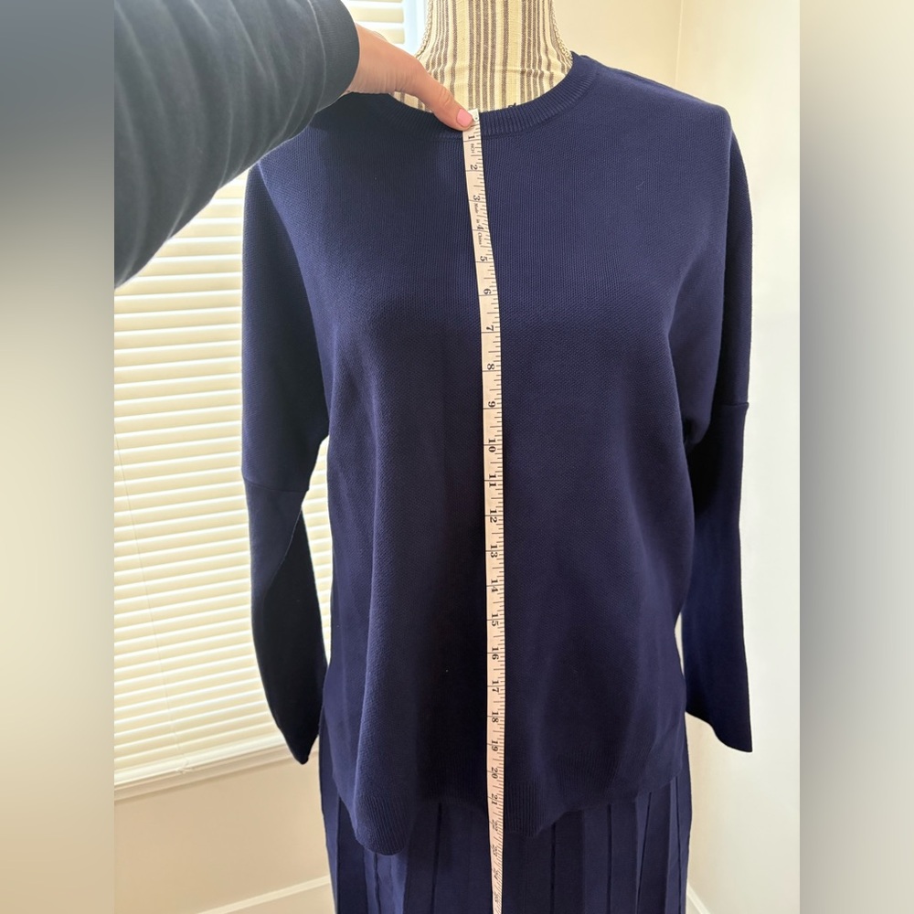 UdelNY Navy Blue Sweater sz M NWT (see coordinating skirt)